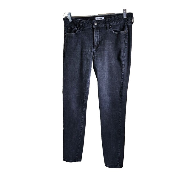 Sonoma Womens Straight Skinny Jeans Size 12R Dark Wash Charcoal Black - Picture 1 of 5